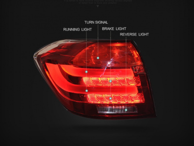 Toyota Highlander (07-10) фонари задние светодиодные тонированные, комплект 2 шт.